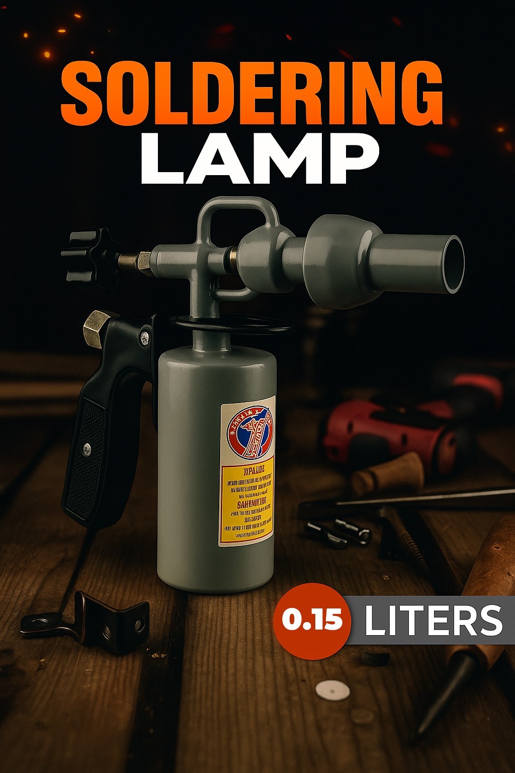 GAS BLOW TORCH BLOWLAMP BLOWPIPE 0.15 L (0.04 gal) FUEL TANK PETROL BENZIN