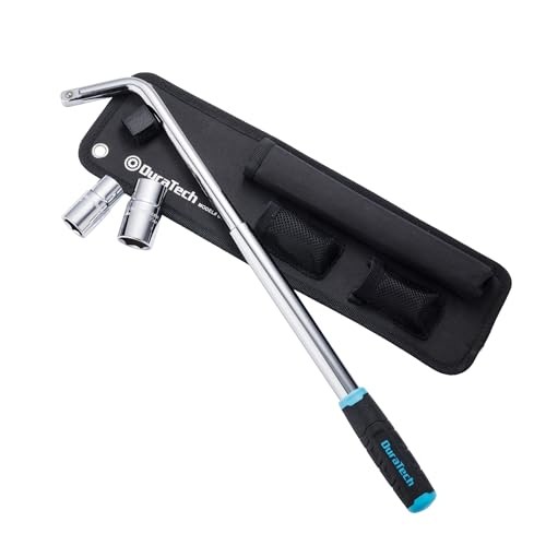 Telescoping Lug Wrench, Wheel Wrench, with 17/19 and 21/23mm Sockets,