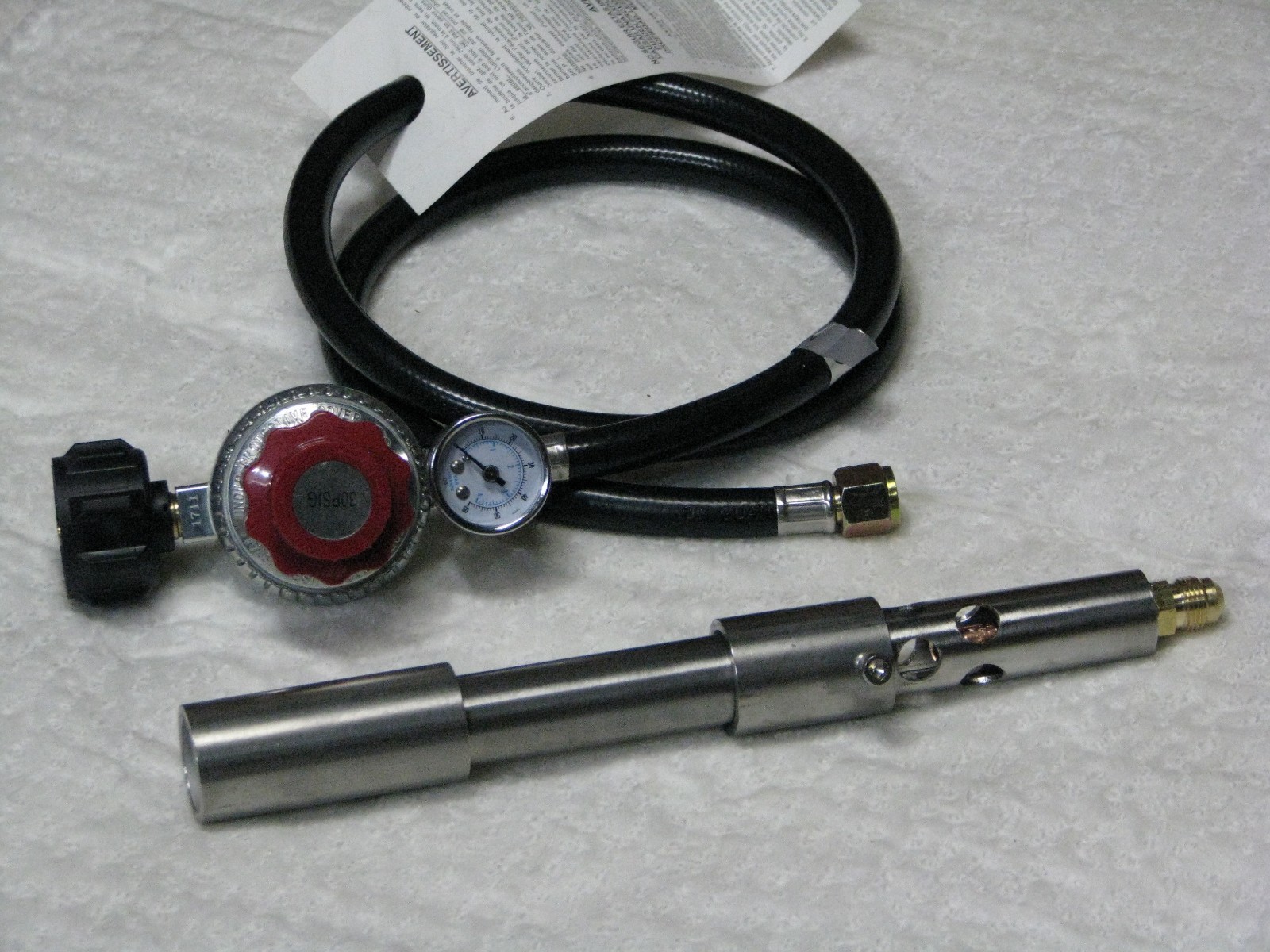 Goede stainless steel propane foundry/forge burner,with 0-30 regulator and gauge