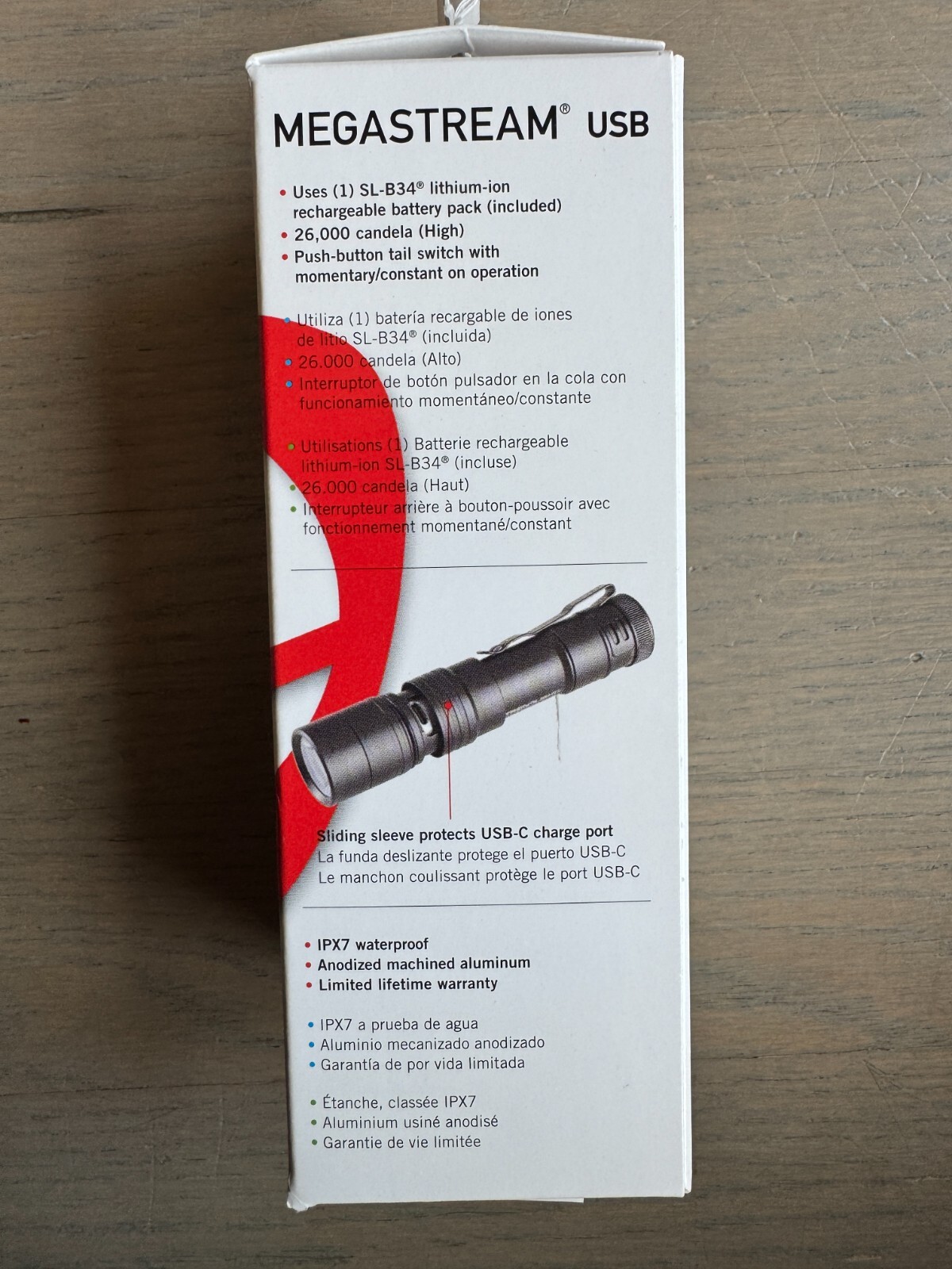 Streamlight Megastream USB-C Rechargeable Flashlight M66210