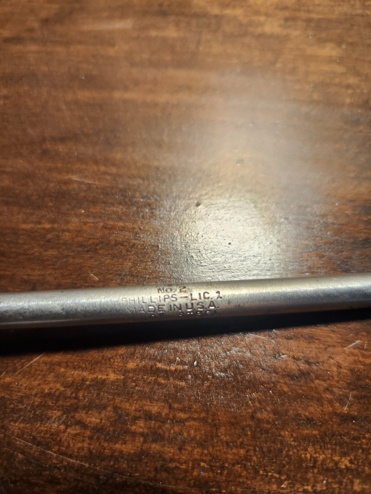 Vintage Wood-Handled Phillips LIC1 Screwdriver, No 2 Alloy Steel Usa