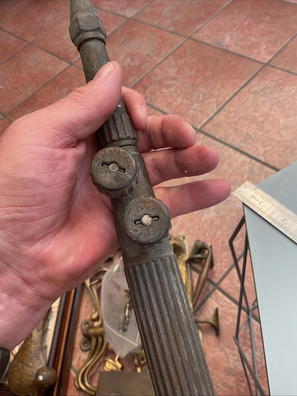 VINTAGE OLD 1960s Brass BOC BLOW CUTTING TORCH OXY ACETYLENE UNCLEANED