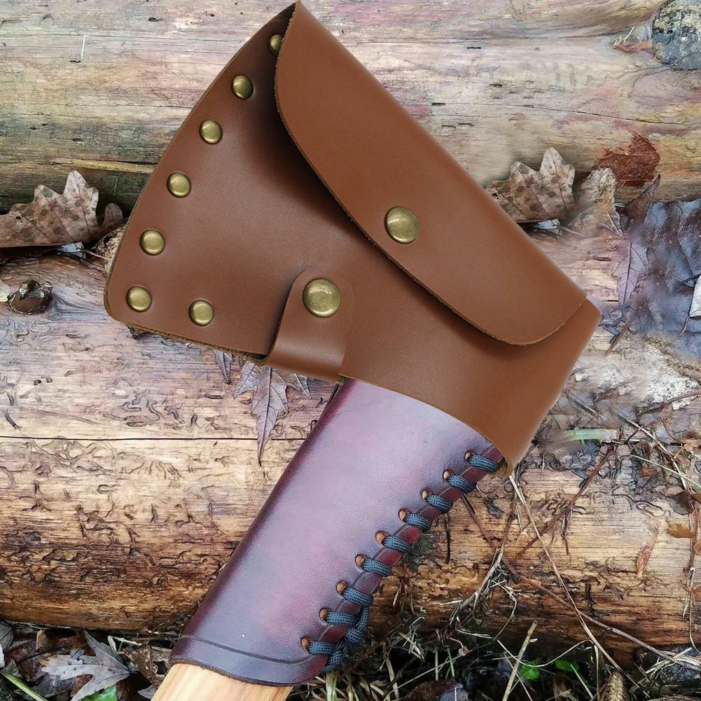 Leather Axe Sheath Head Cover Hatchet Head Holster Axe Case Camping Blade Cover