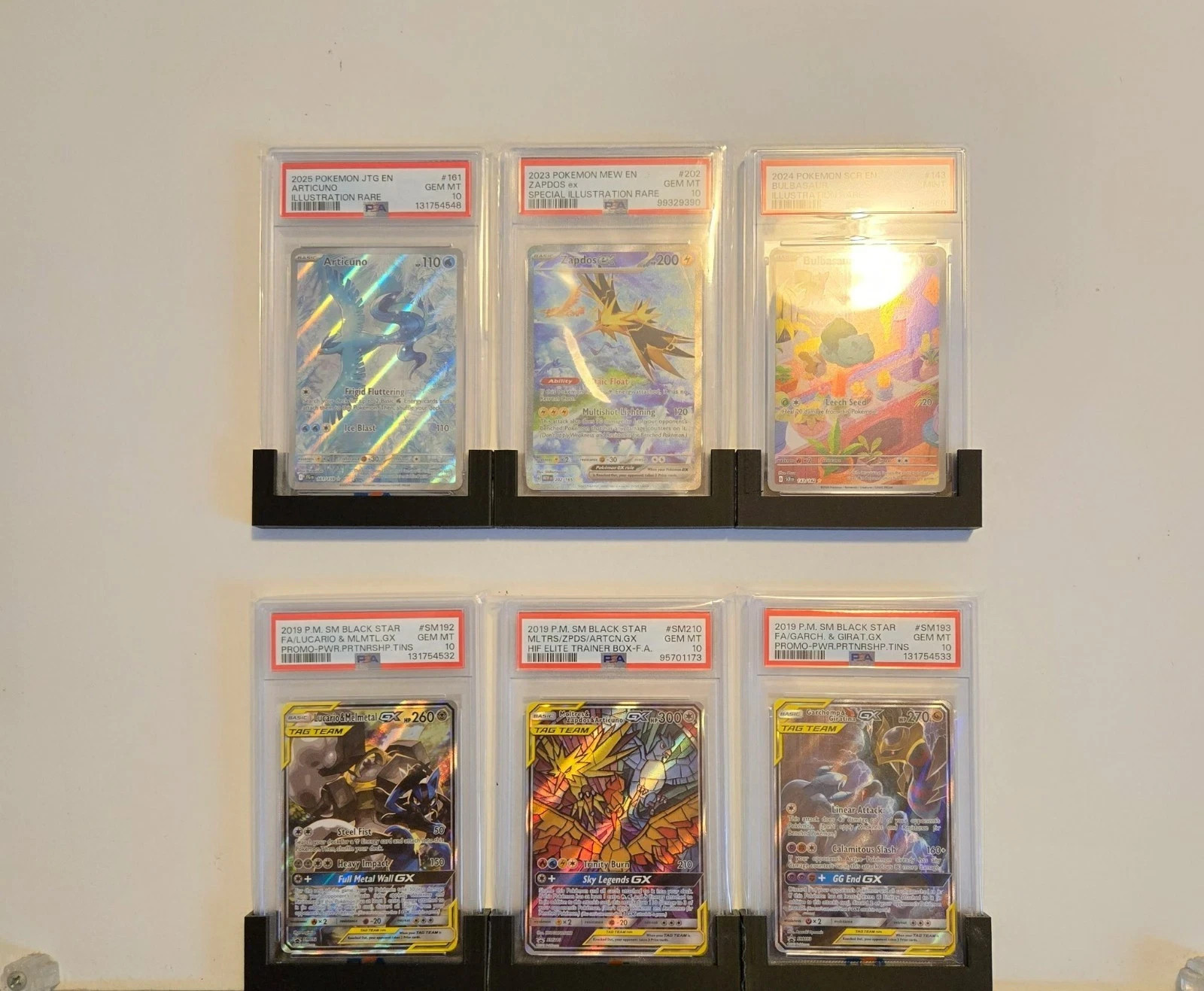 3D Print Black PSA Slab Wall Mount Card Holder (Pokemon / Collectible Card)
