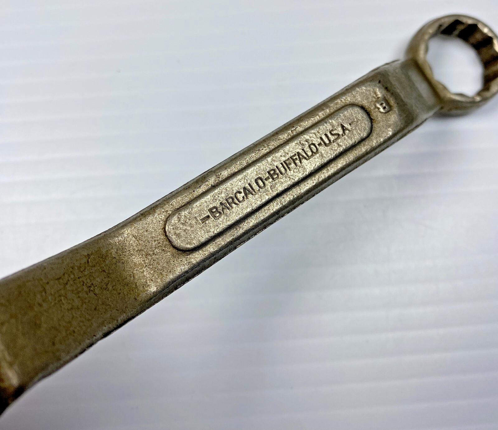 Vintage Barcalo Buffalo Deep Short Offset Box End Wrench 11/16″ x 5/8″ USA 12PT