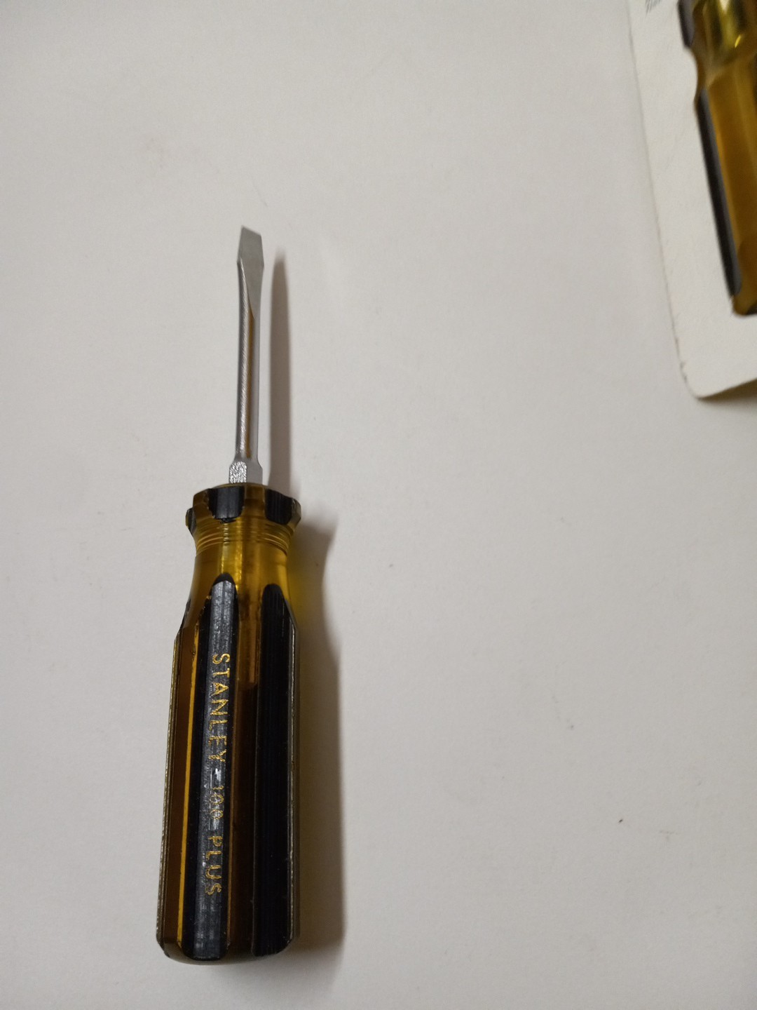 Vintage NOS Stanley 100 plus Flathead screwdriver 1006-3in (66-163) USA