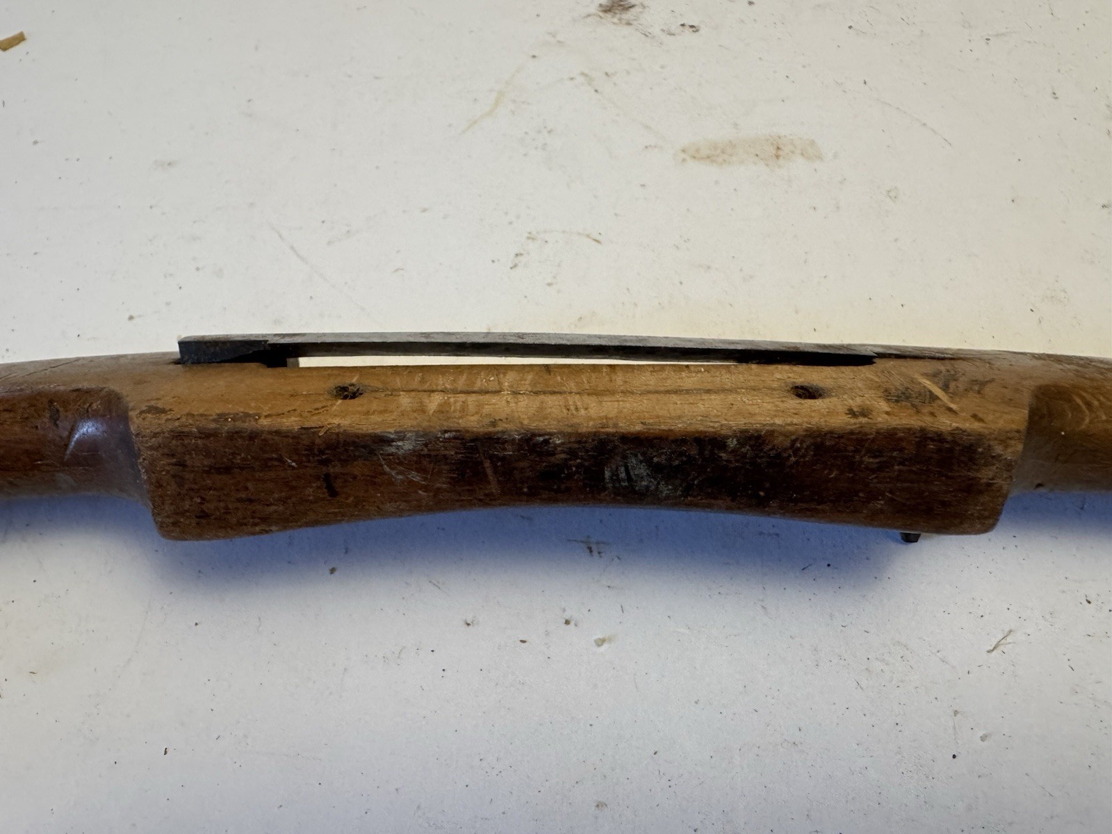 Antique Wooden Handle Spokeshave Spoke Shave Draw Knife – 11-1/8″ Long