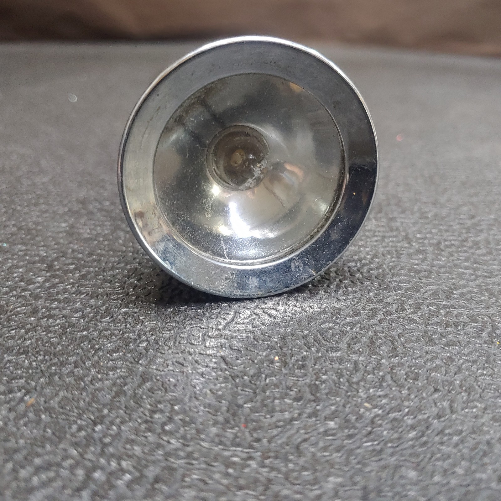 Wards Western Field Flashlight 6” CHROME Metal Hanging Loop 2 C Battery Vintage