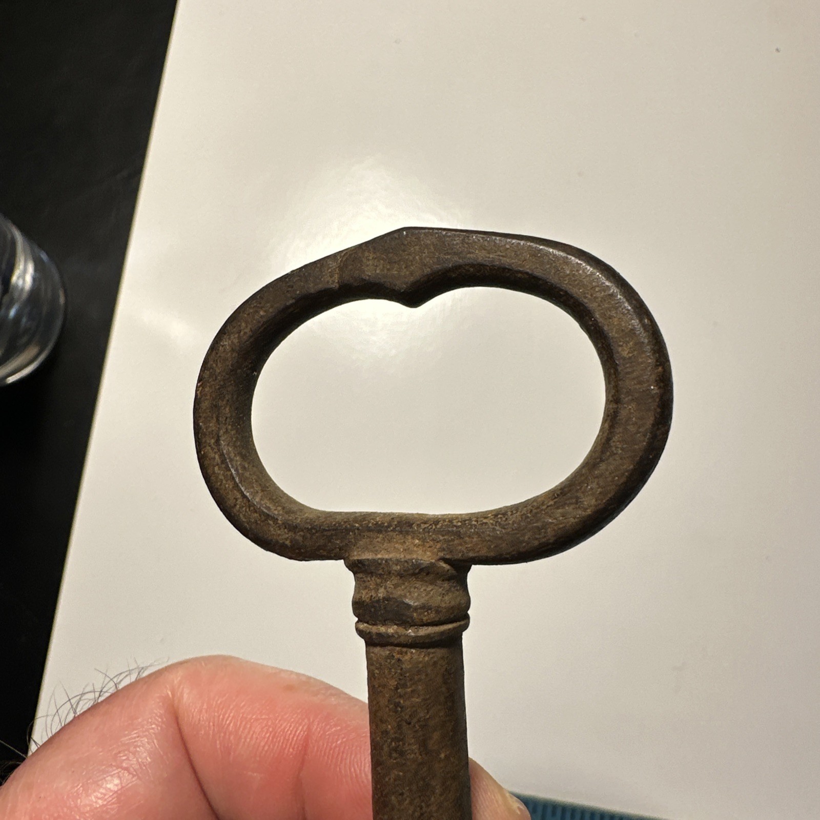 Early Large Antique Iron Gate Lock Key 6 inches long,