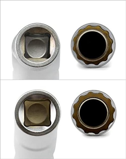 14mm&16mm Magnetic Swivel Spark Plug Socket, Thin Wall Magnetic Rotating 3/8″