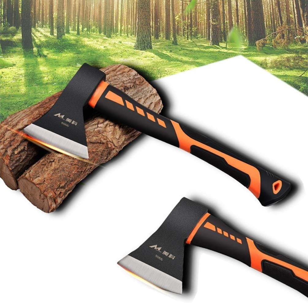 Chopping Axe Carbon Steel 15-Inch Outdoor Hatchet for Wood Splitting Camping
