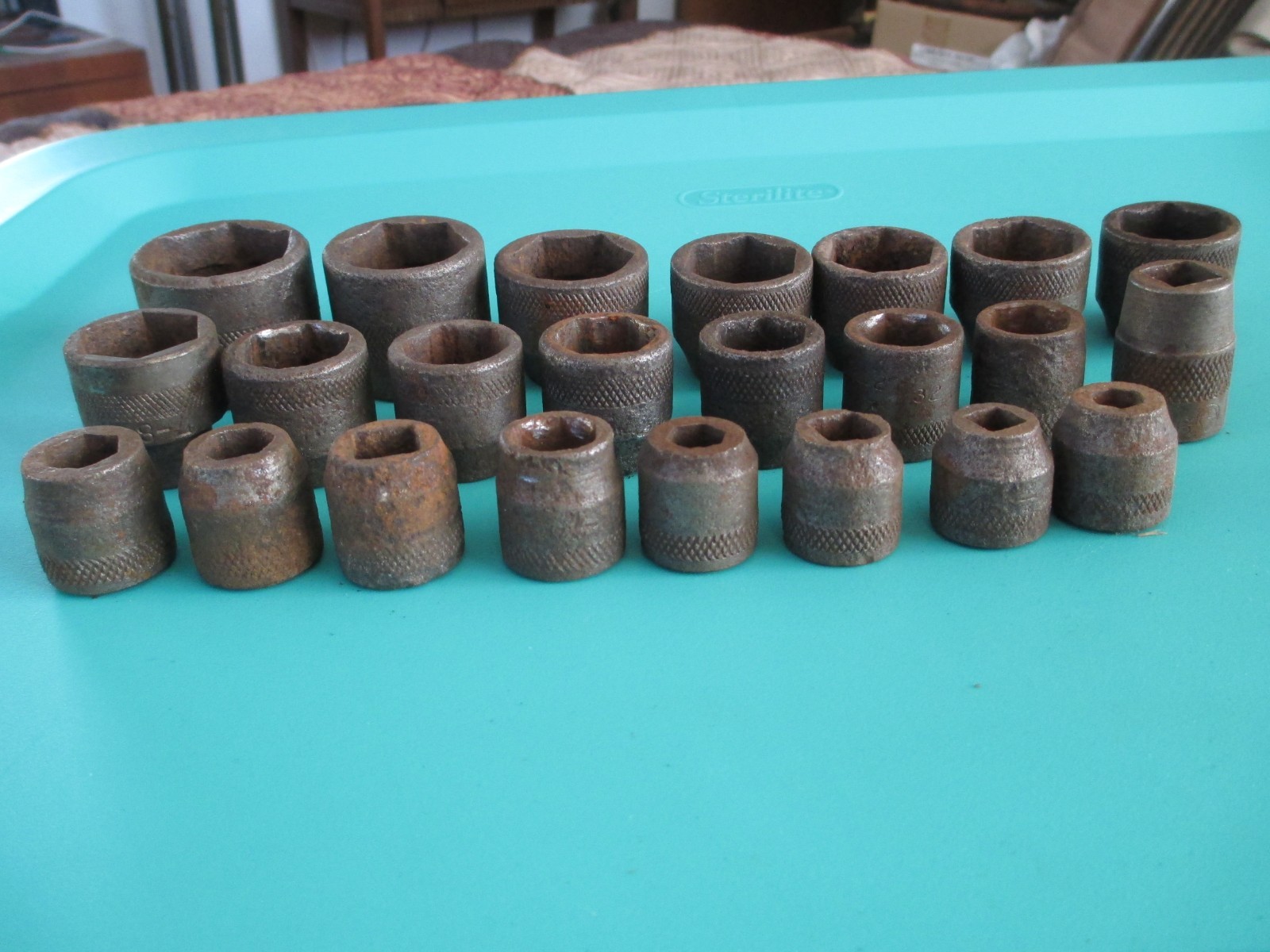 VINTAGE EARLY VARIETY IMPACT WRENCH 1/2″ DRIVE SOCKETS LOT