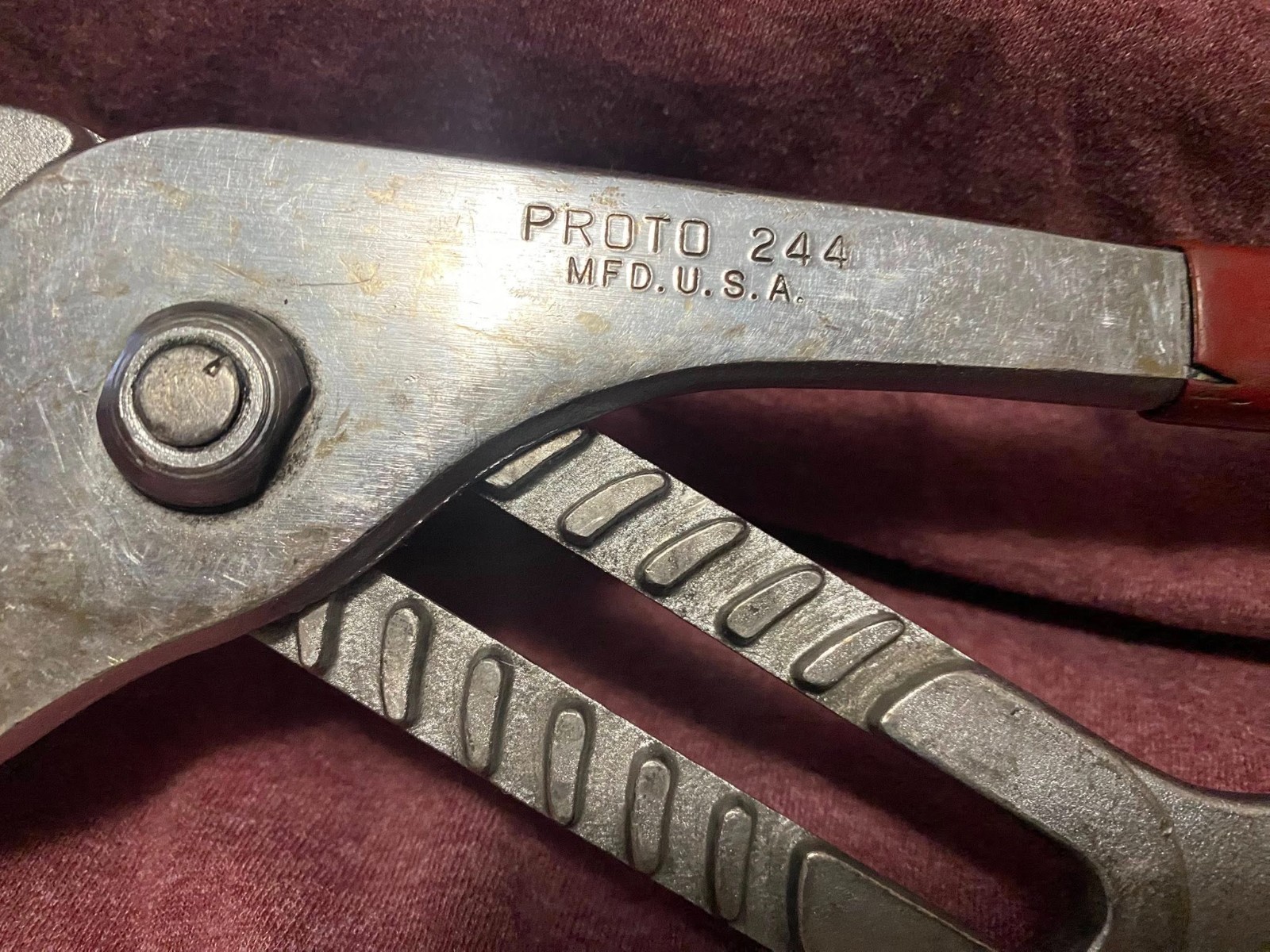 VINTAGE PROTO TOOLS NO. 244 17″ TONGUE GROOVE PUMP PLIERS – MADE IN USA