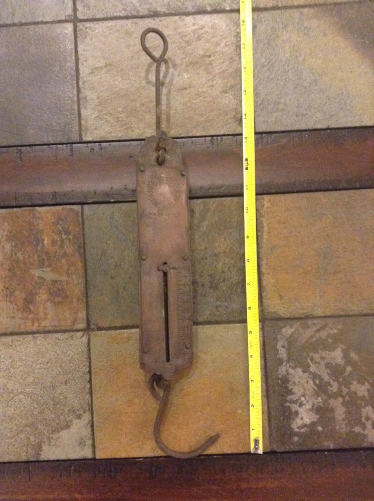 vintage Landers Improved Balancing hanging scale, trade weight up to 40 lbs