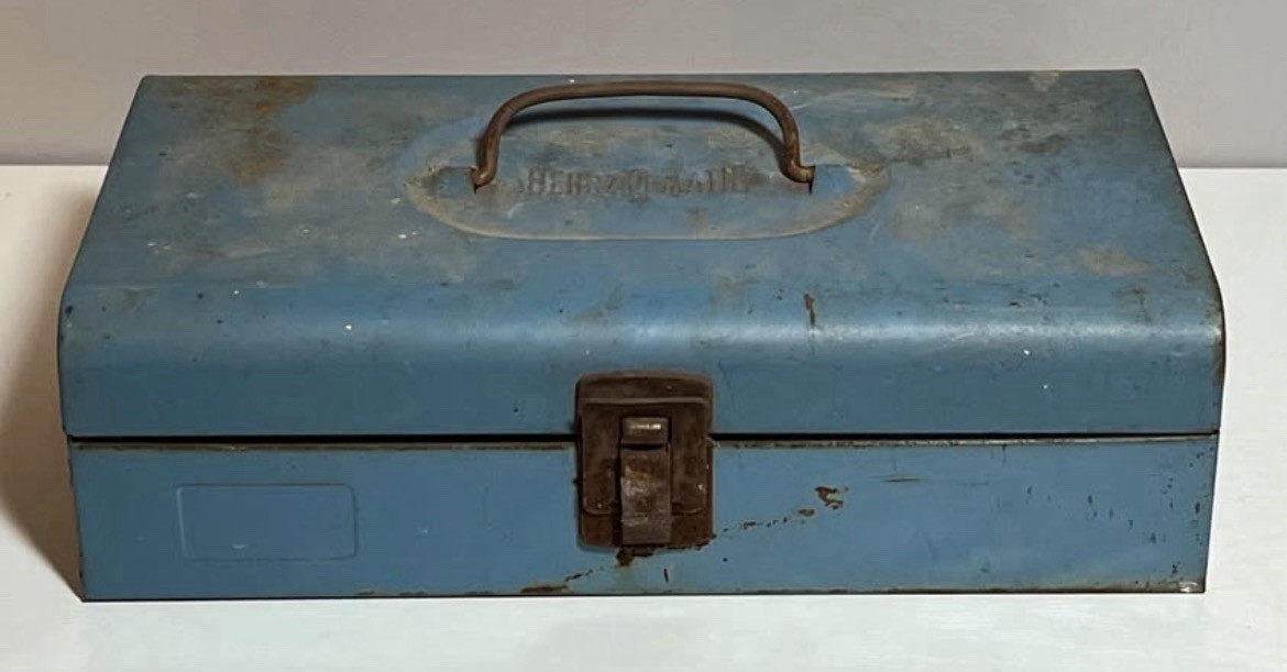 Vintage Bernz-O-Matic Blue Metal Toolbox Torch Kit Tool Box Case Empty