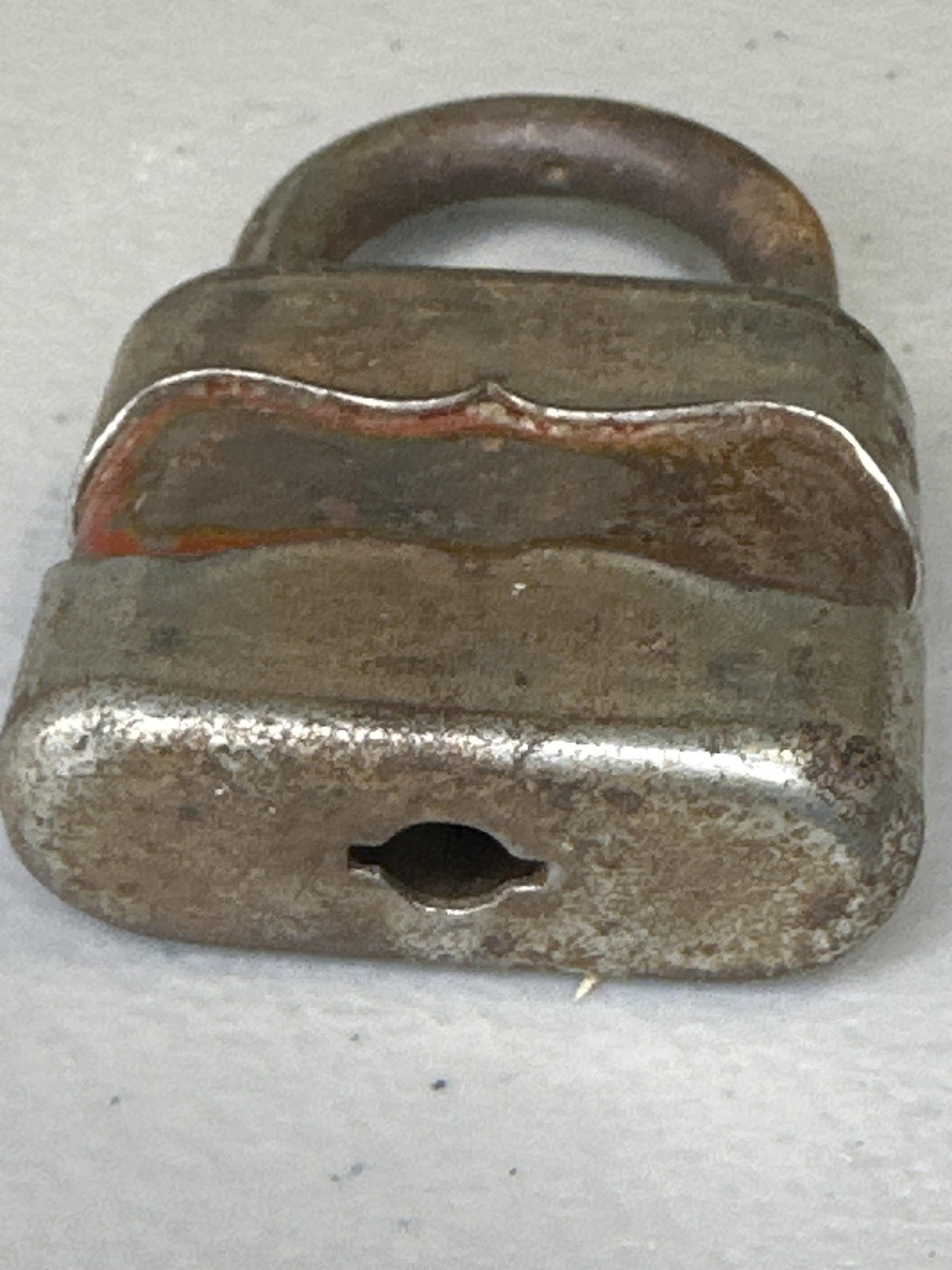 Antique Padlock Iron Key Lock Rustic Steampunk Decor Collectible