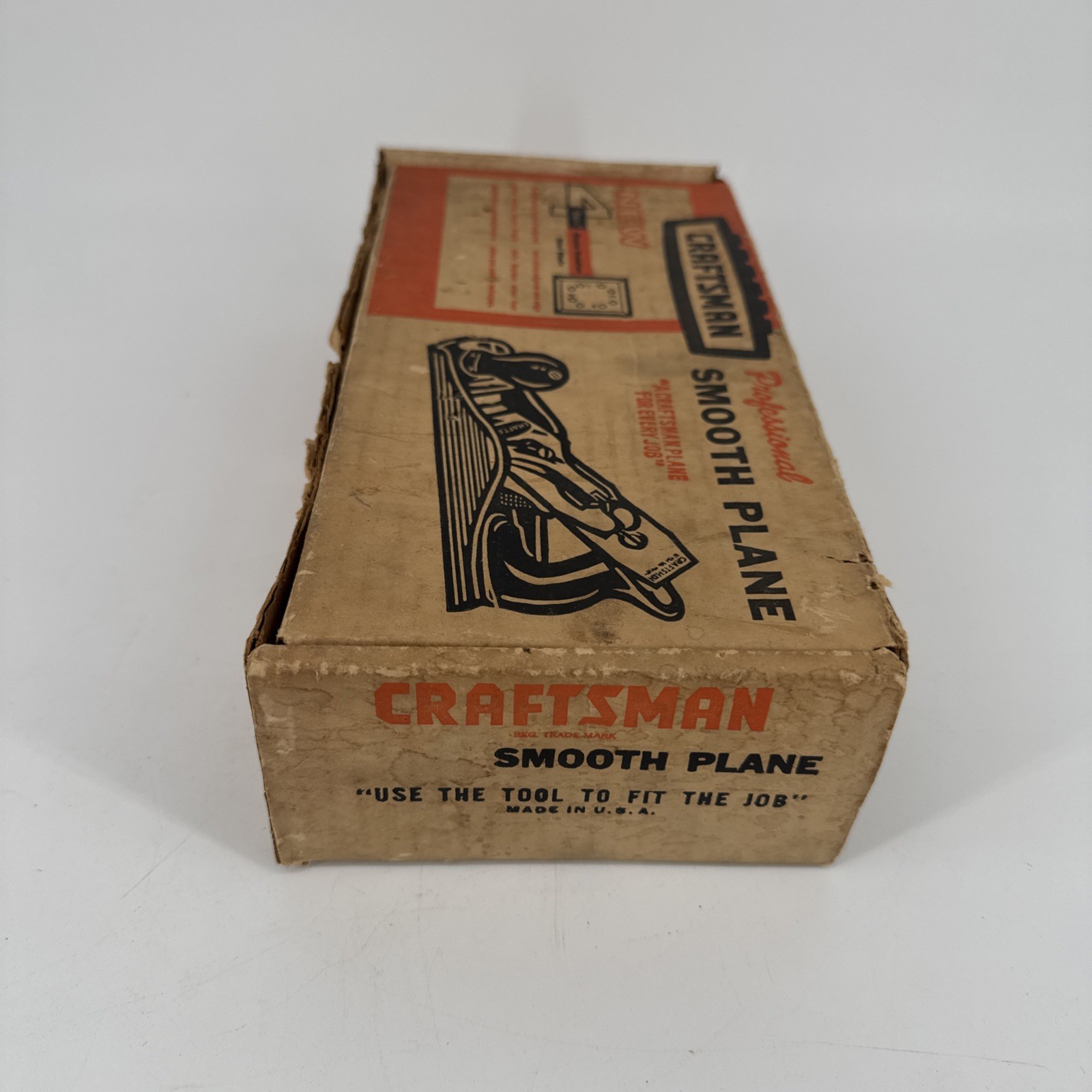 Vintage Craftsman 619-37421 No 4 Smooth Bench Plane 4 Edge Blade Sargent Box USA