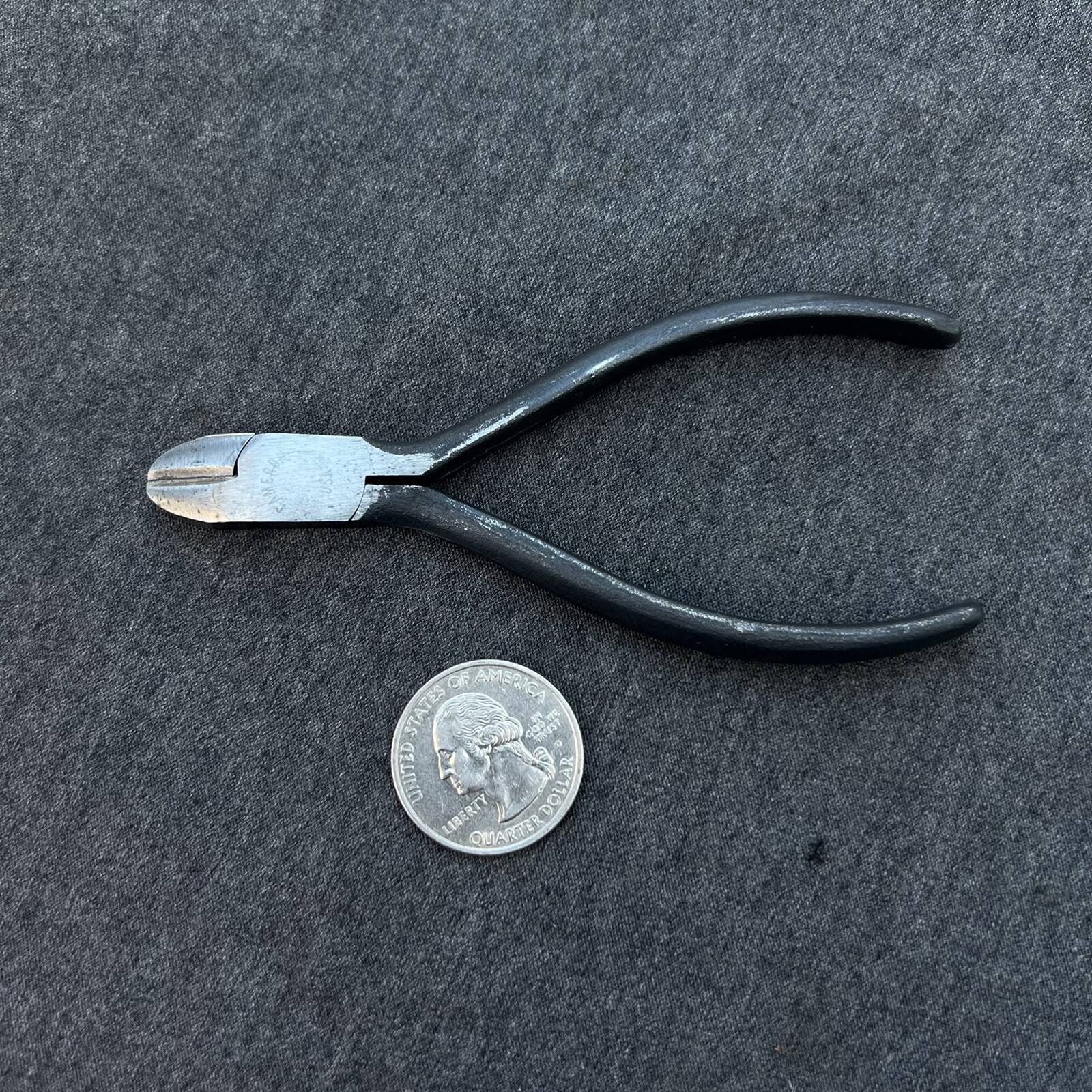 Vintage Cameron 4” mini precision diagnol side cutting pliers USA