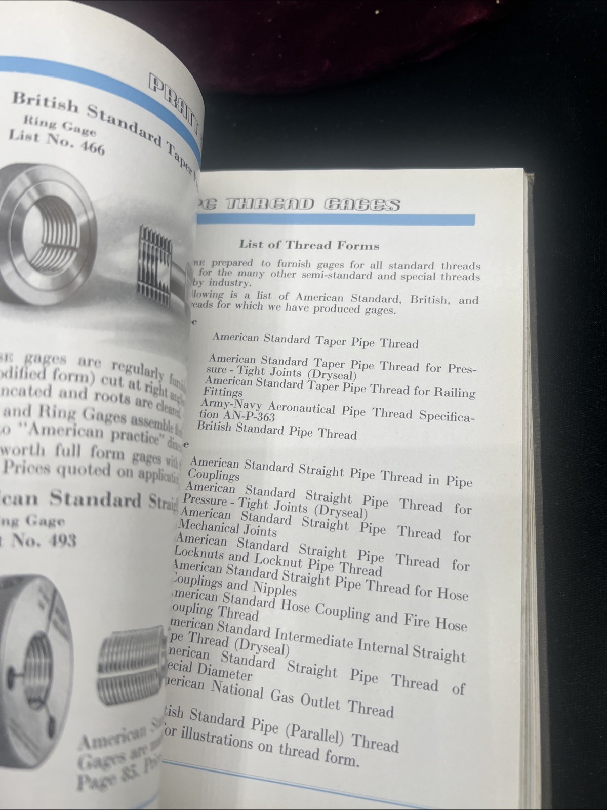 Pratt and Whitney Gages Catalog No. 11 Book 1947