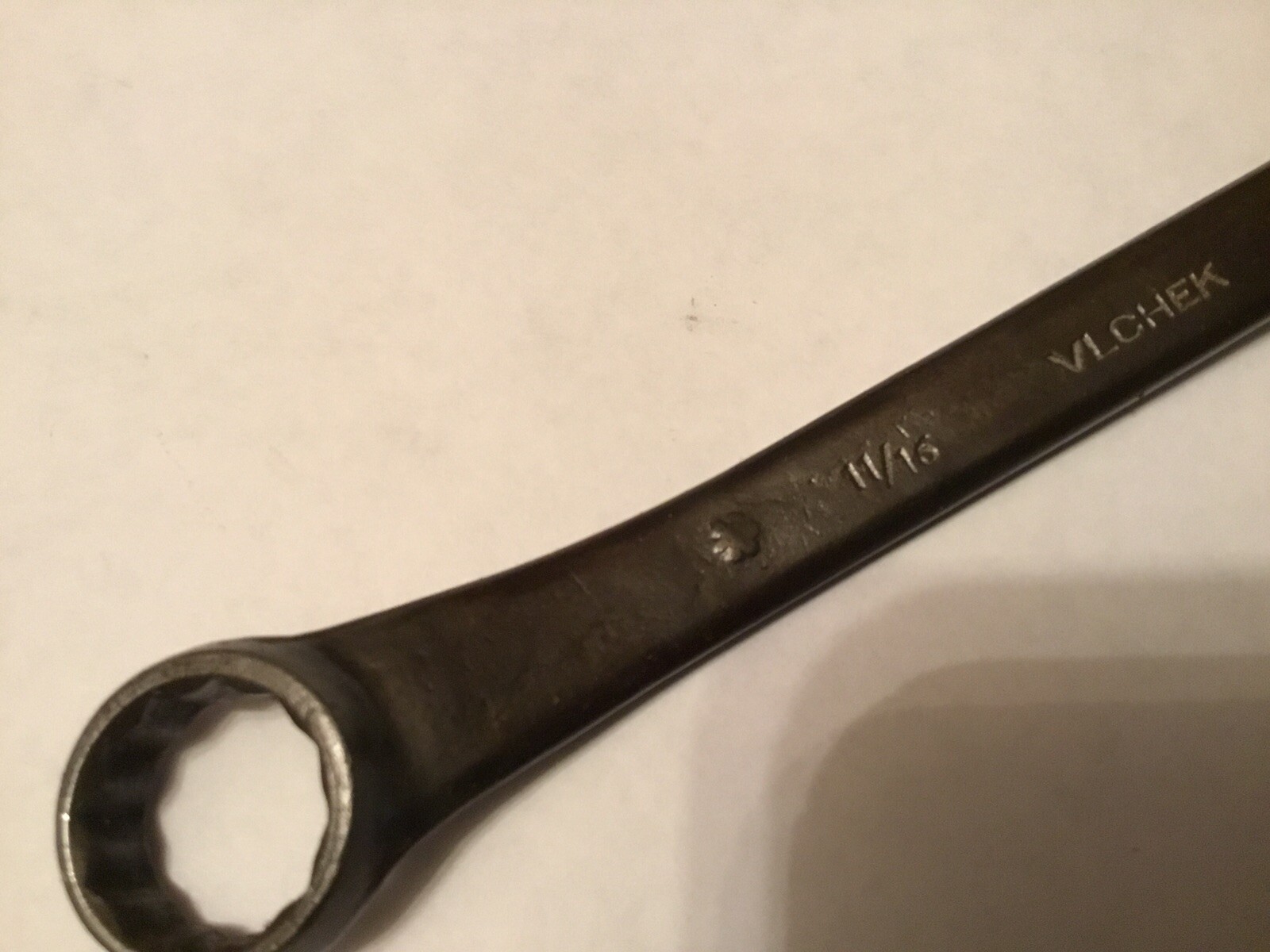 Vlchek box end wrench, slightly offset, 5/8″ X 11/16″ No.WBH2022, vintage___327