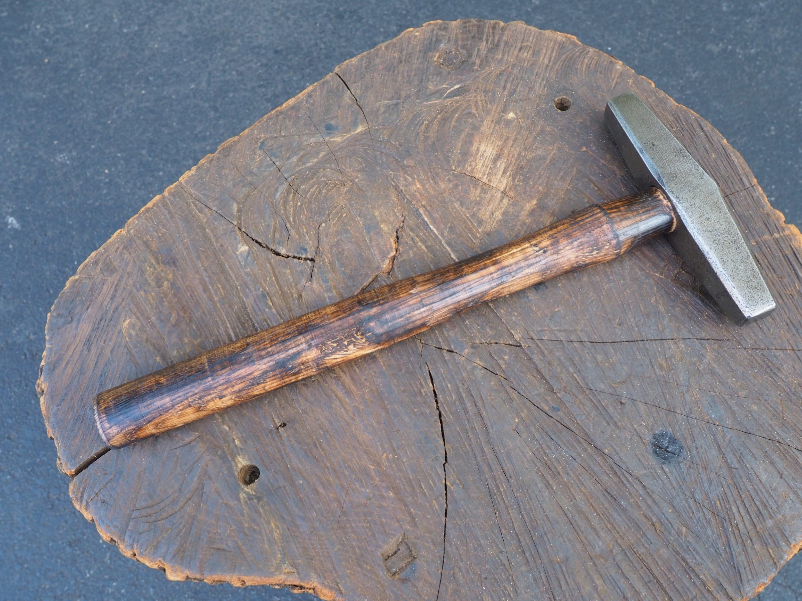 ODD 2.7LB SQUARE FACE “BOILER MAKER” RIVET PEIN HAMMER BLACKSMITH ANVIL VINTAGE
