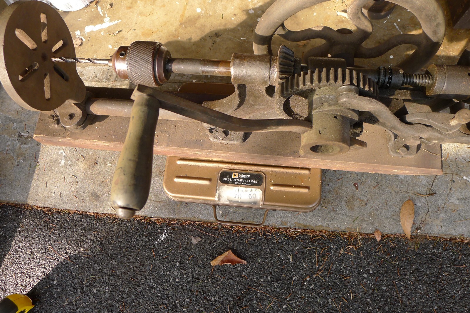 ANTIQUE CHAMPION BLOWER & FORGE POST DRILL, NO. 101, LANCASTER PA