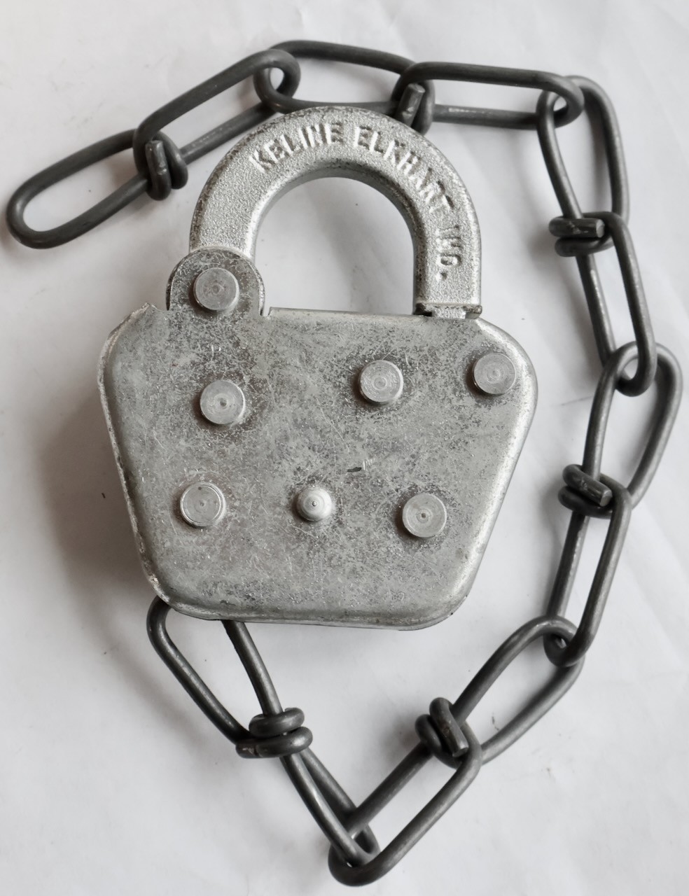 Keline (Elkhart, IND.) Lock with Attached Chain / Mountain Top Tools