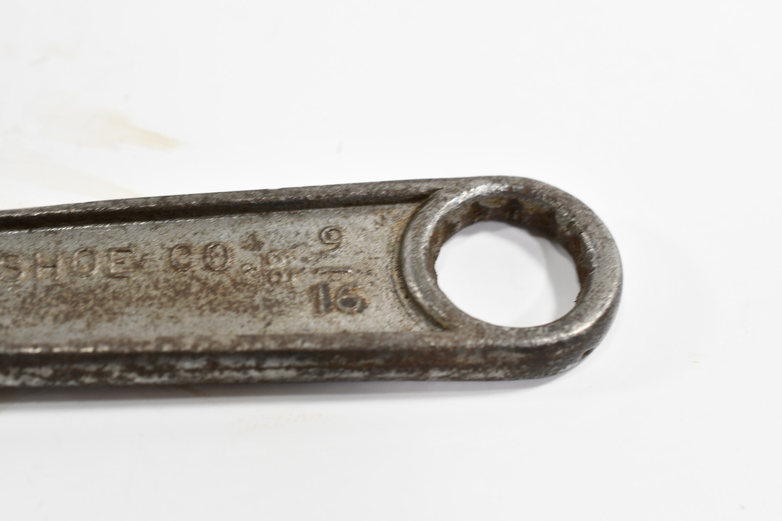 Vintage DIAMOND CALK & HORSESHOE 8” Adjustable Wrench, 9/16 box end USA M1428