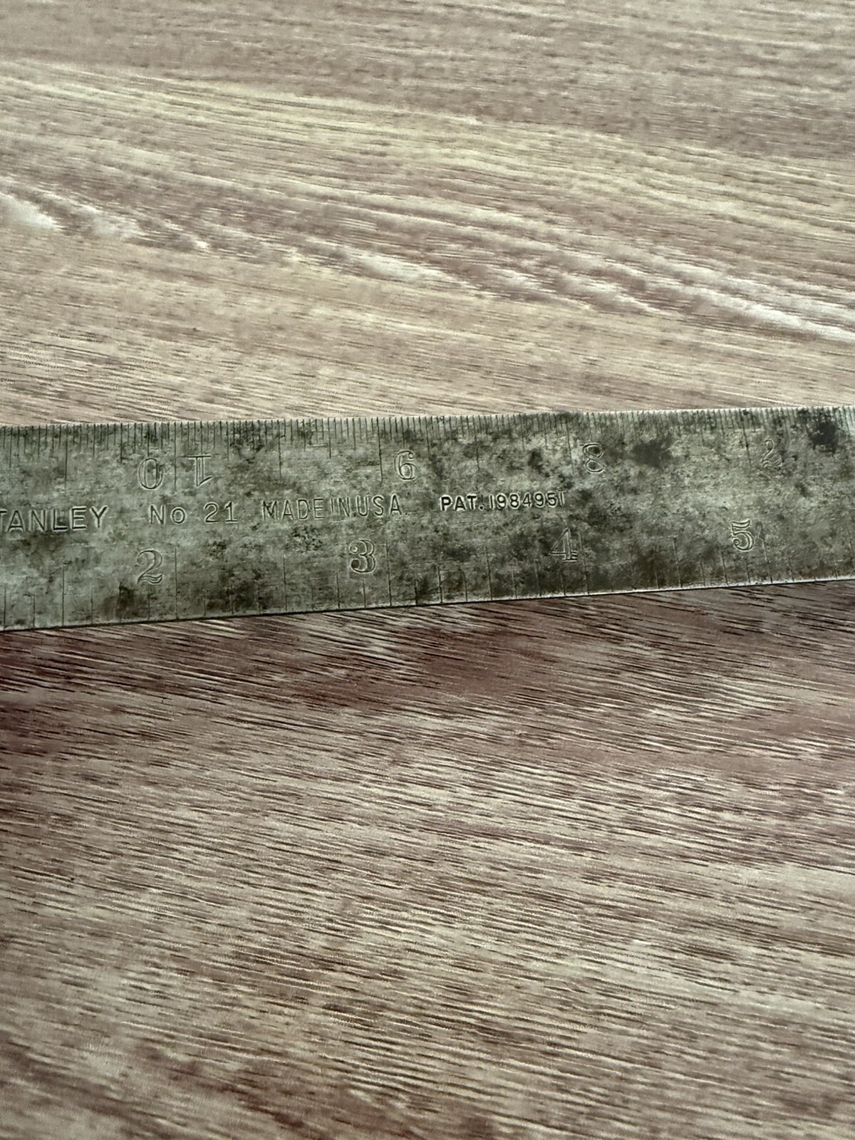 Stanley No. 21 Slotted Ruler – missing combination square – Ruler only 12″