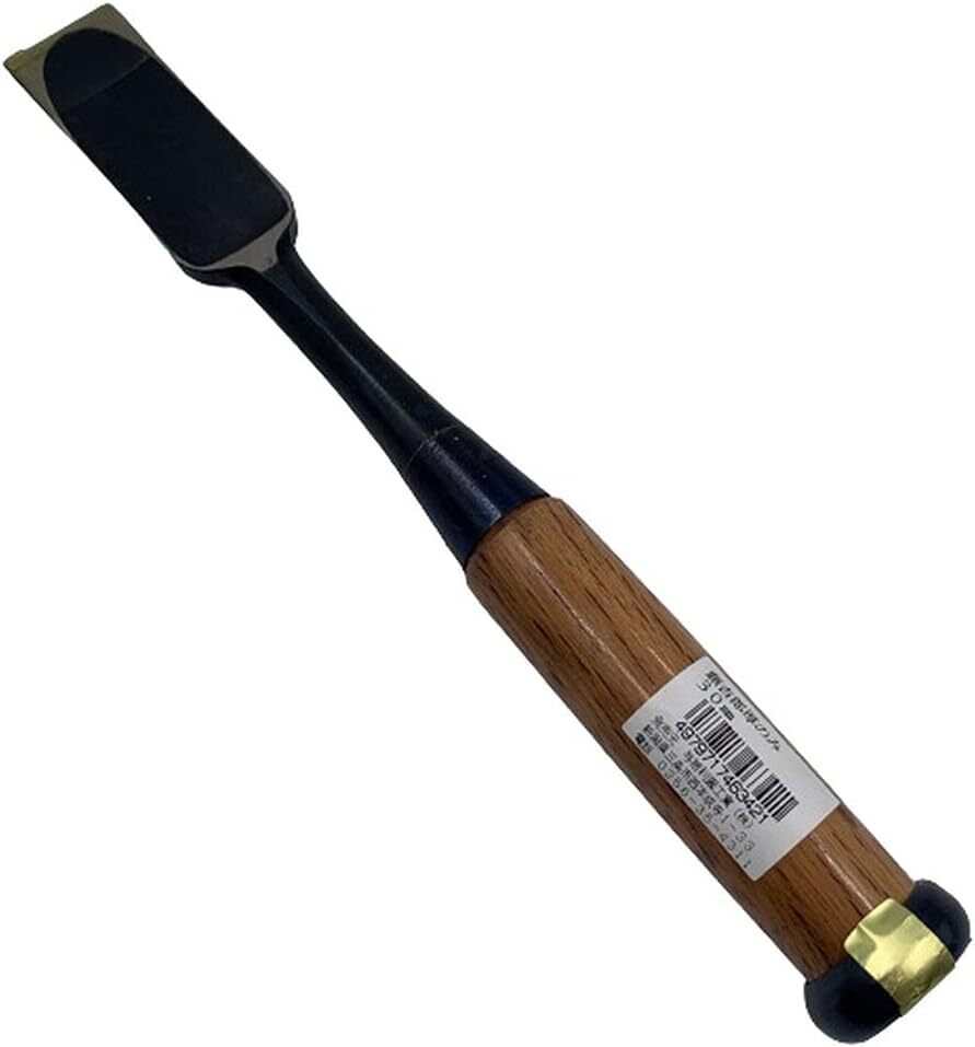 Tokichiro thick chisel red oak handle 3cm for deep and large hole carving