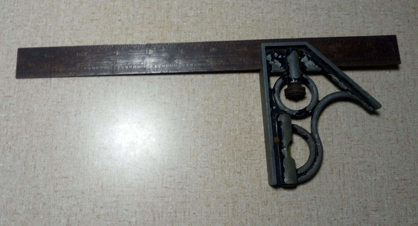 Vintage Orange Tool Co. Orange Mass. U.S.A. Combination Square Level Ruler