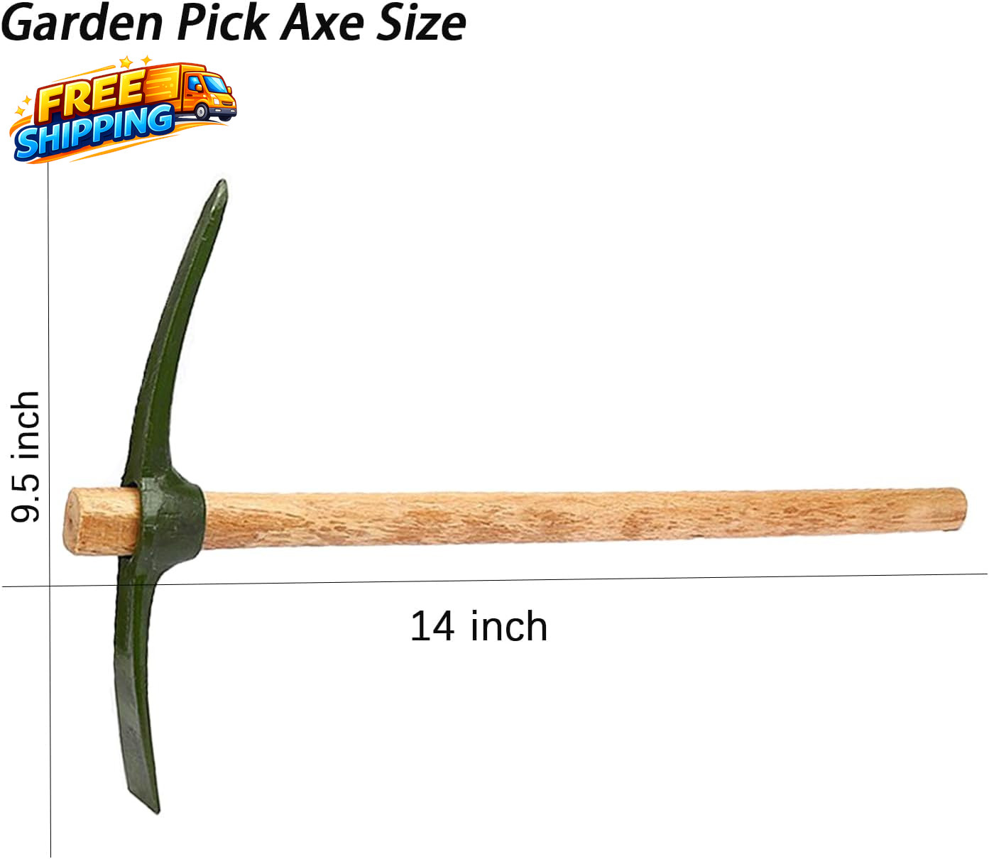 Forged Heat Treated One Piece Intact Cast Iron Hoe Weeding Garden Pick Axe