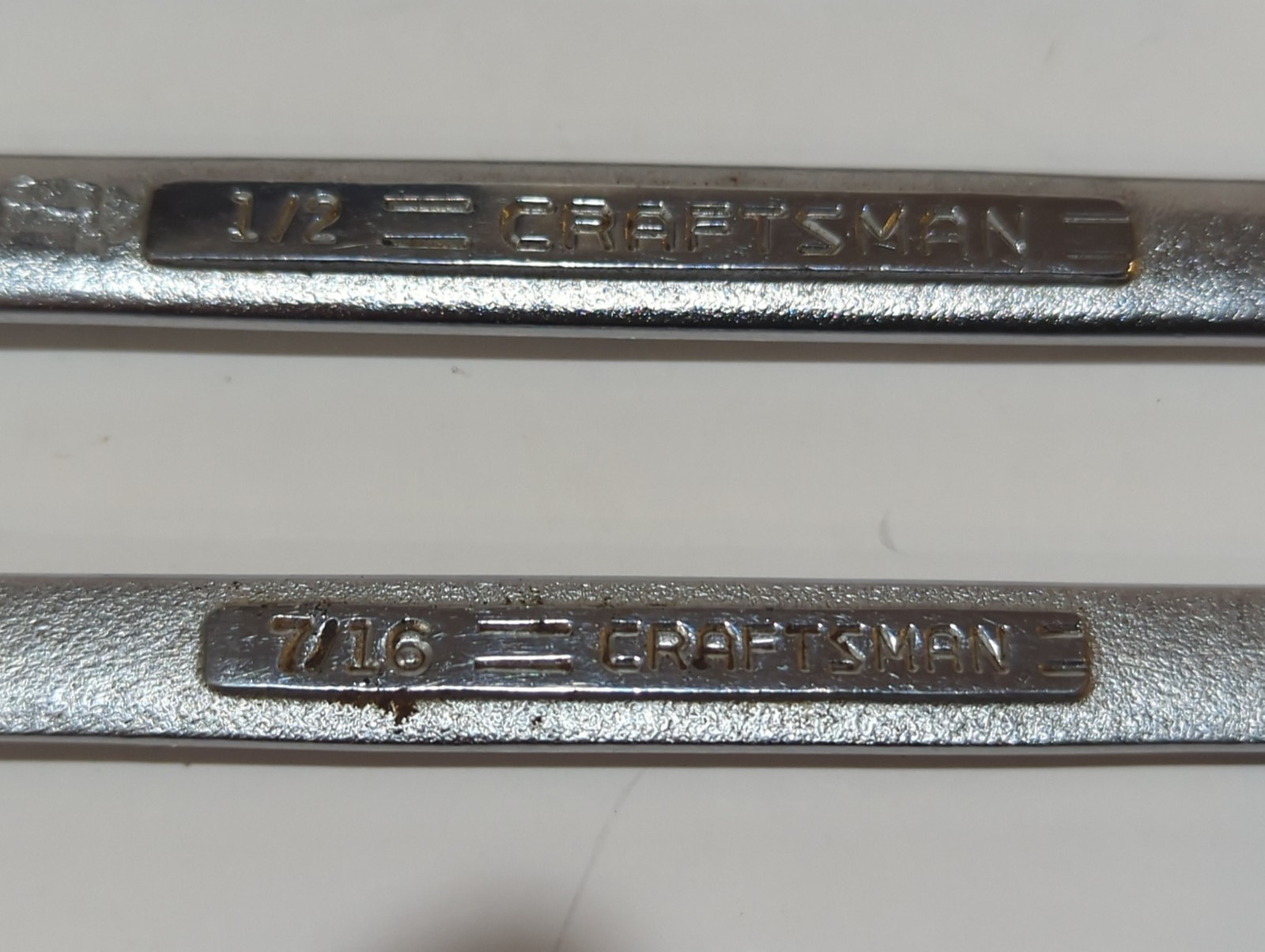 Lot of seven Craftsman wrenches Various Sizes (Inch, Imperial) 25/32 to 7/16in.