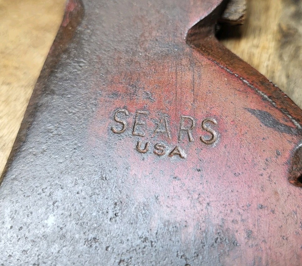 Vintage Sears USA Hatchet Hammer Nail Puller Carpenters Hatchet Camp Axe