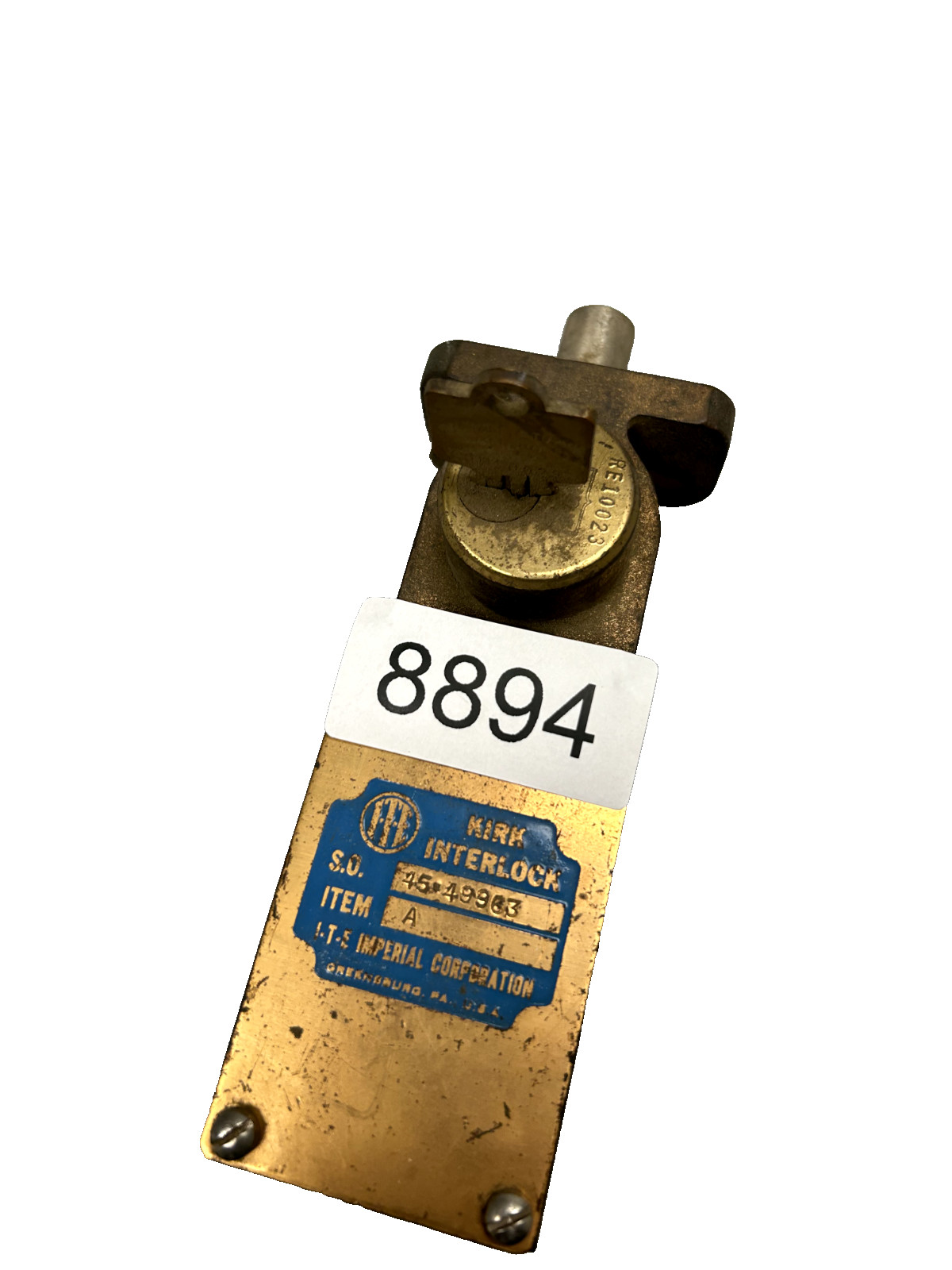 Kirk 4549963 Key Interlock