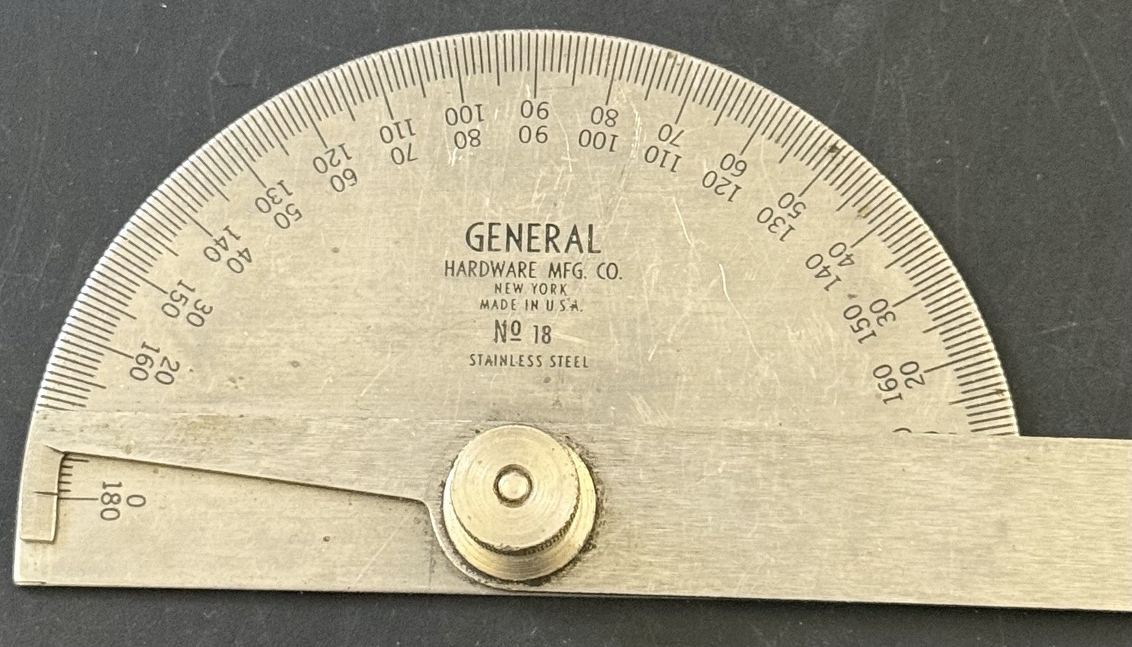 General Hardware Mfg Co No 18 Protractor Machinist Carpenter Angles Tool Cl.3