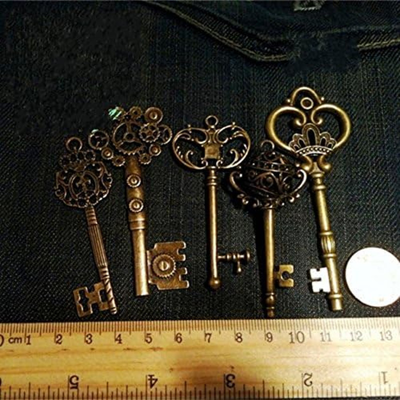 Old Vintage Antique Skeleton 12 Keys Large Small Bulk Necklace Pendant No Repeat