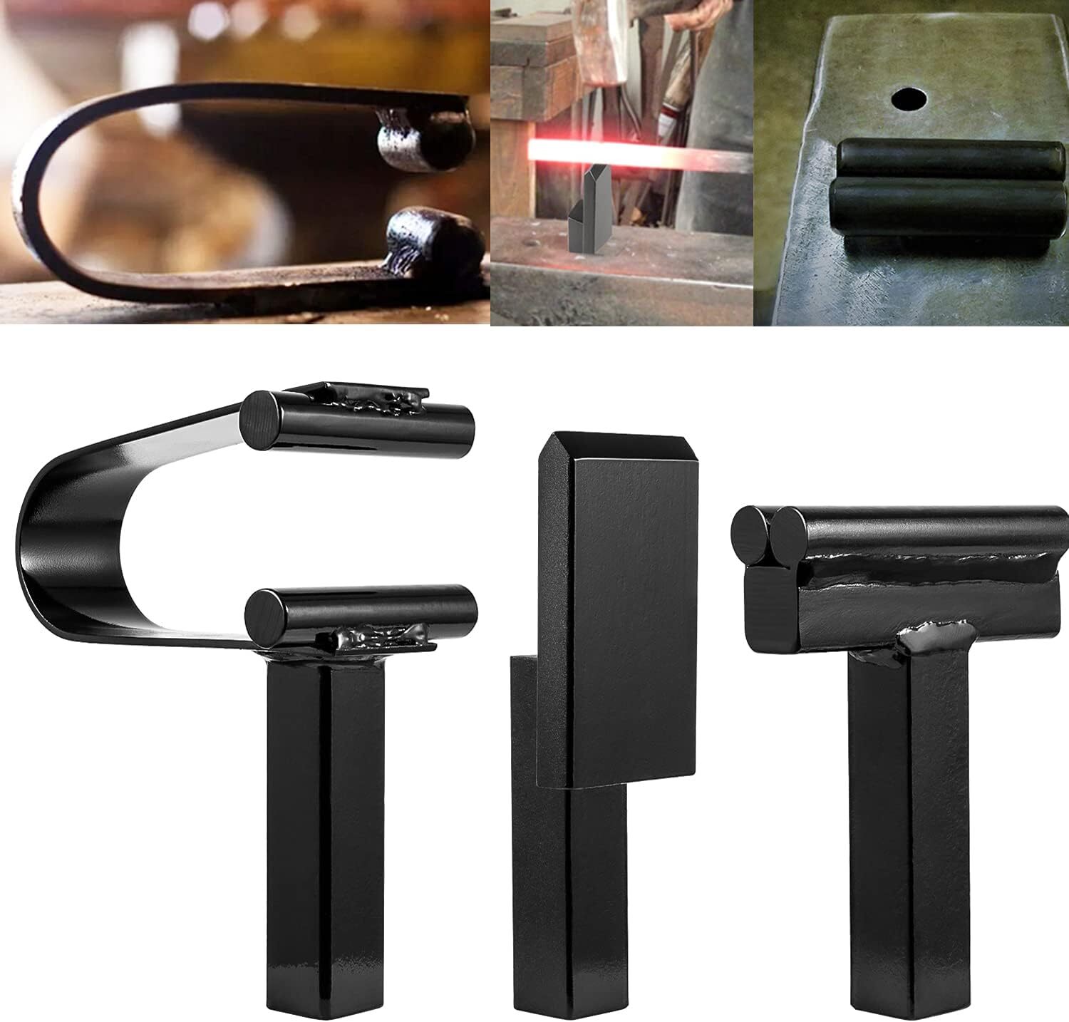 3PACK Anvil Hot Cut Tool, Creasing Stake Tool & Spring Fuller Hardy Tool (3/4″)