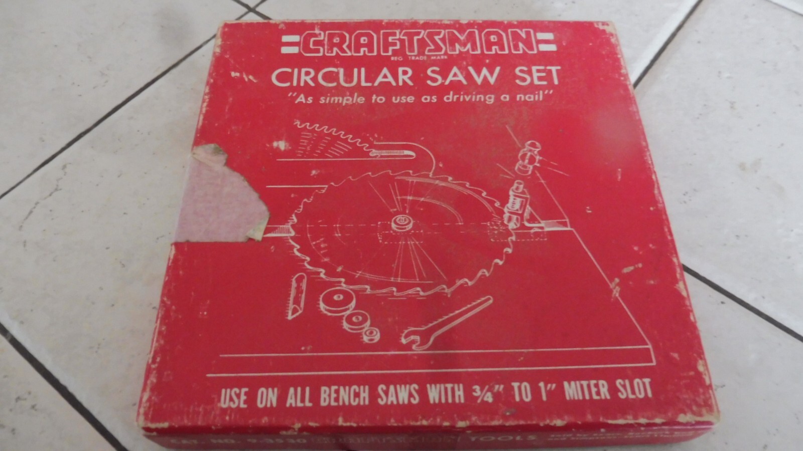 Craftsman Circular Saw Set 3/4″ – 1″ Miter Slot. Complete. Cat. # 9-3530