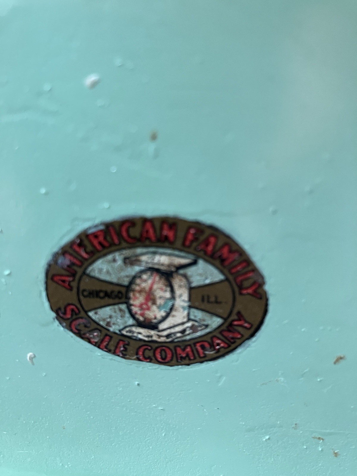 Vintage Green American Family Scale 25 Pound Strawberries Fruit Face Kitch