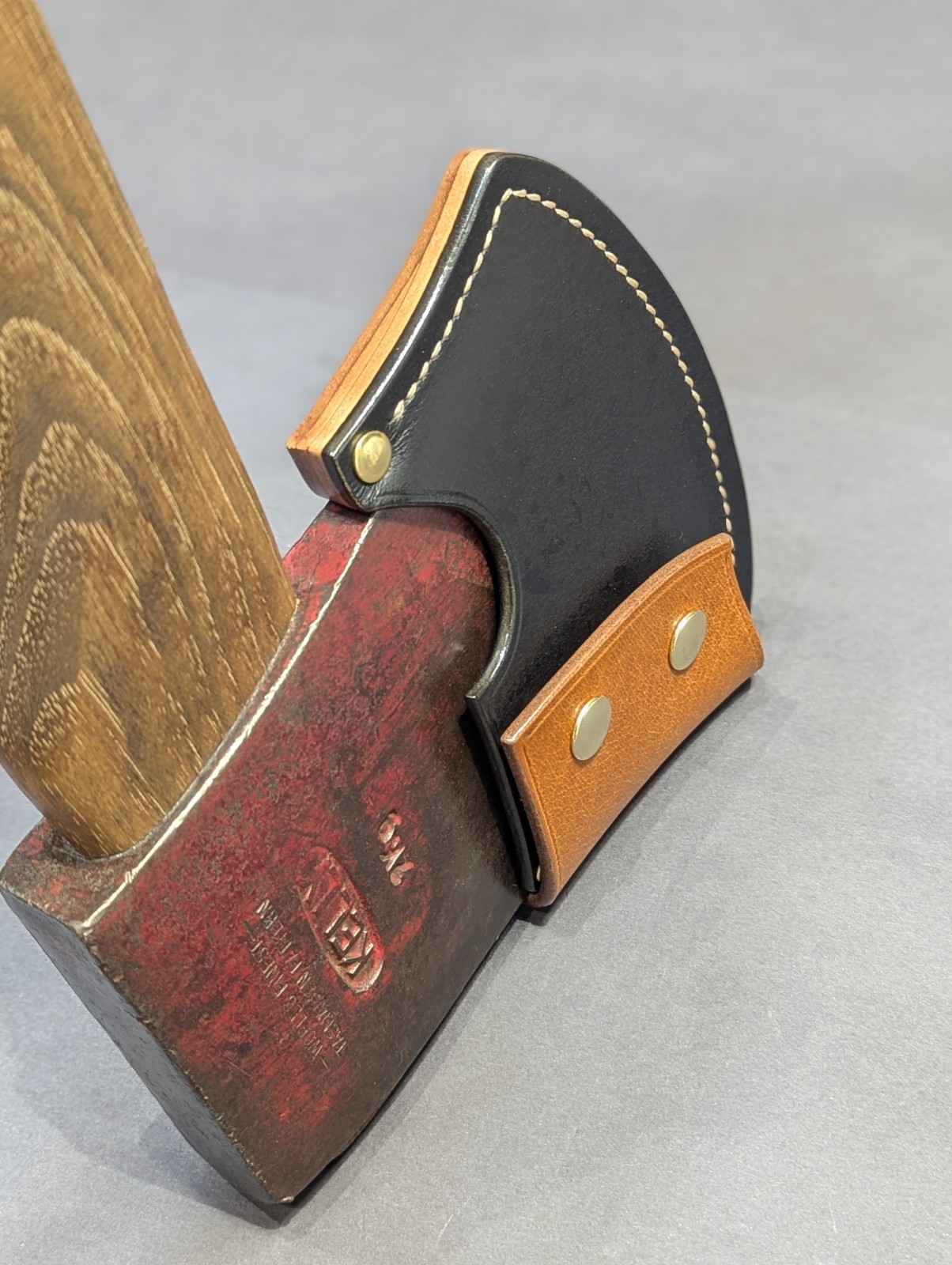 Kelly Wax 002 Worlds Finest Tasmanian Ax Handmade Leather Axe Mask Only Read Des