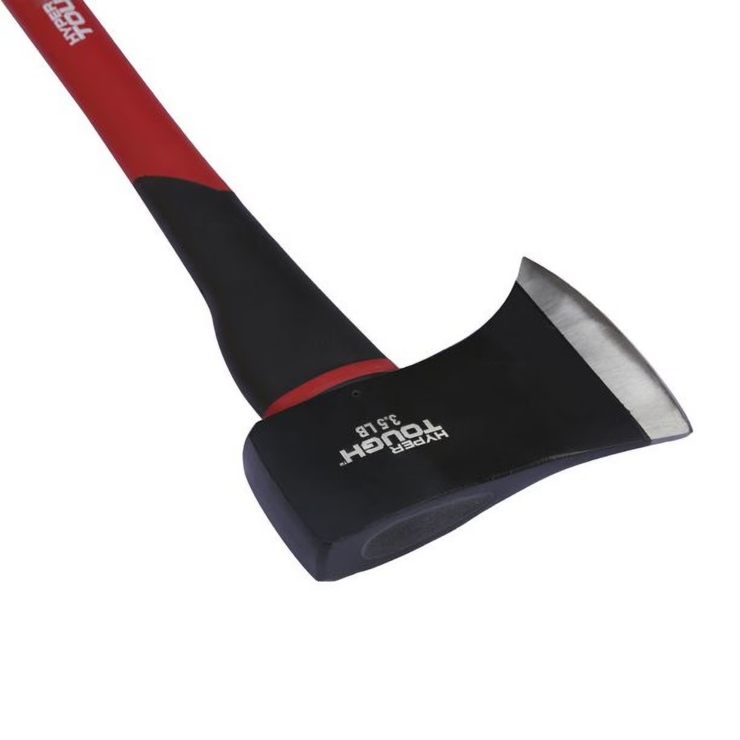Hyper Tough 3.5 lb Single Bit Axe Fiberglass Handle Steel Head