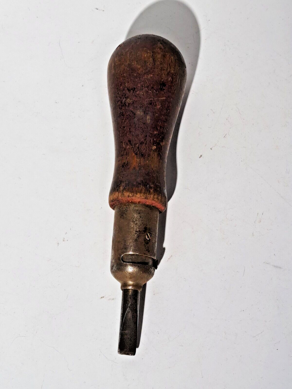 Vtg North Bros Yankee No. 12 Ratchet Slotted Screwdriver Wood Handle 5 3/4″