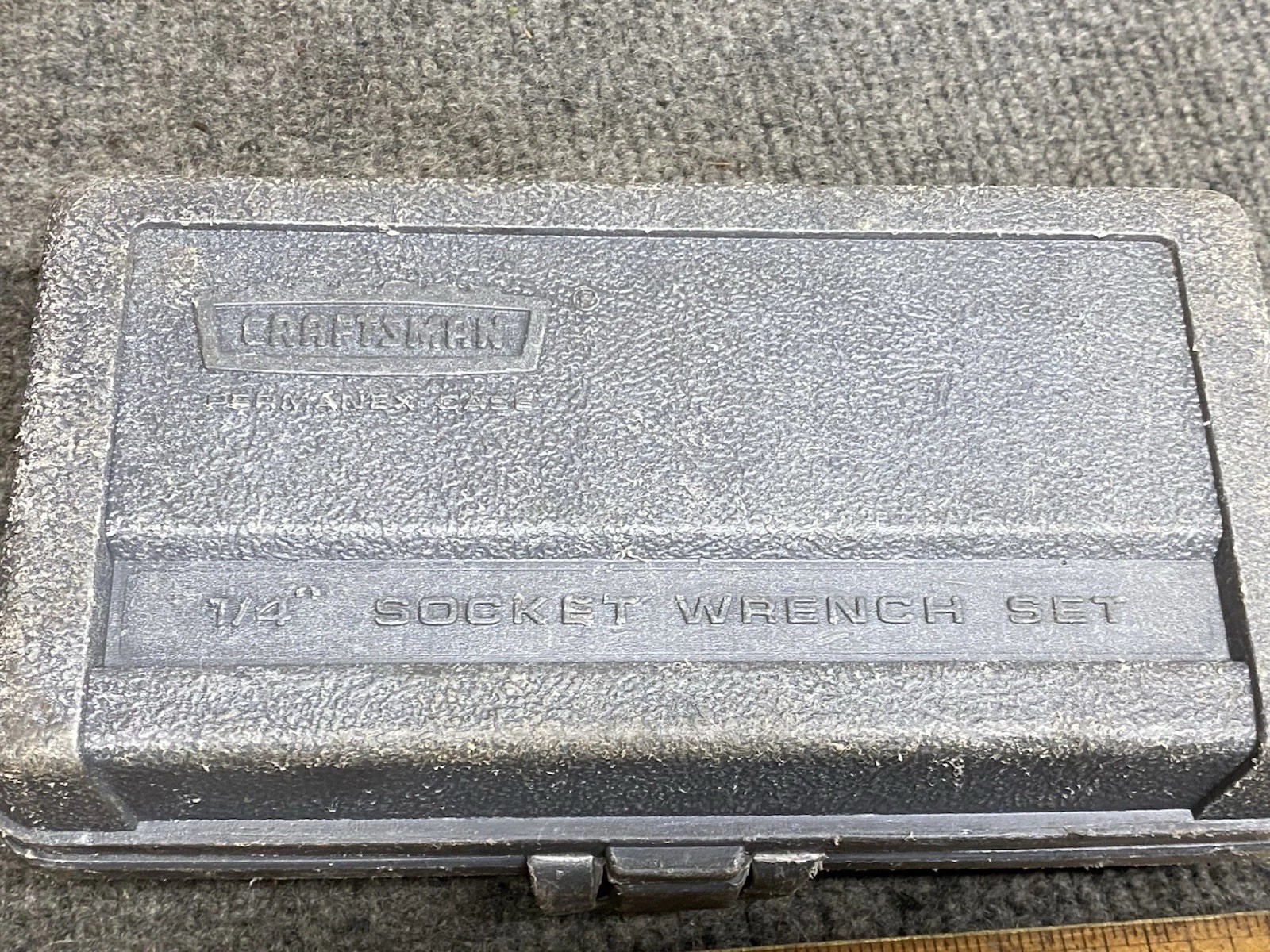 Vintage Craftsman 1/4” Dr Socket Set Case Only Crown Logo Permanex Case USA