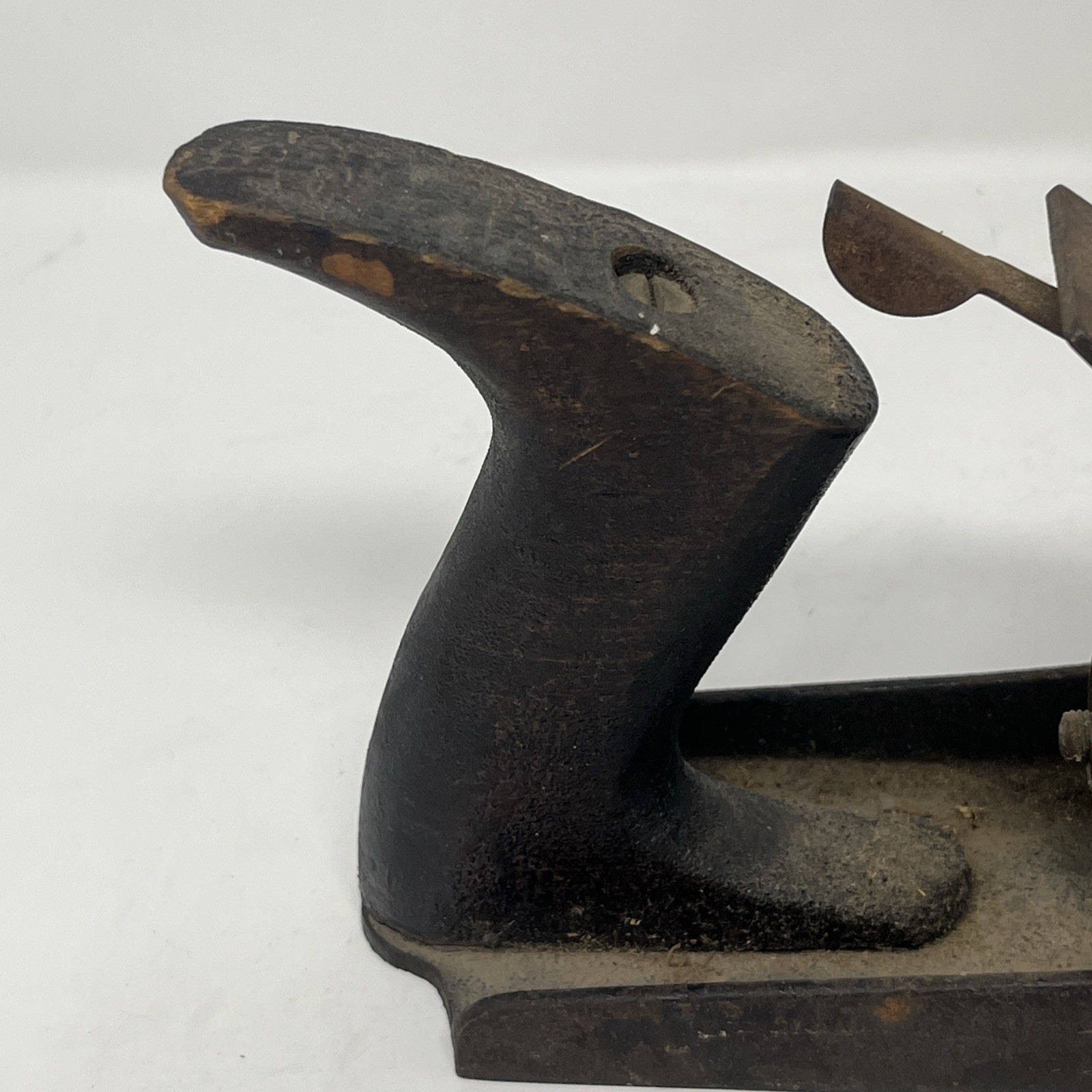 Antique Vintage Made In USA Flat Bottom Wood Plane Hand Tool 10” Long Unmarked