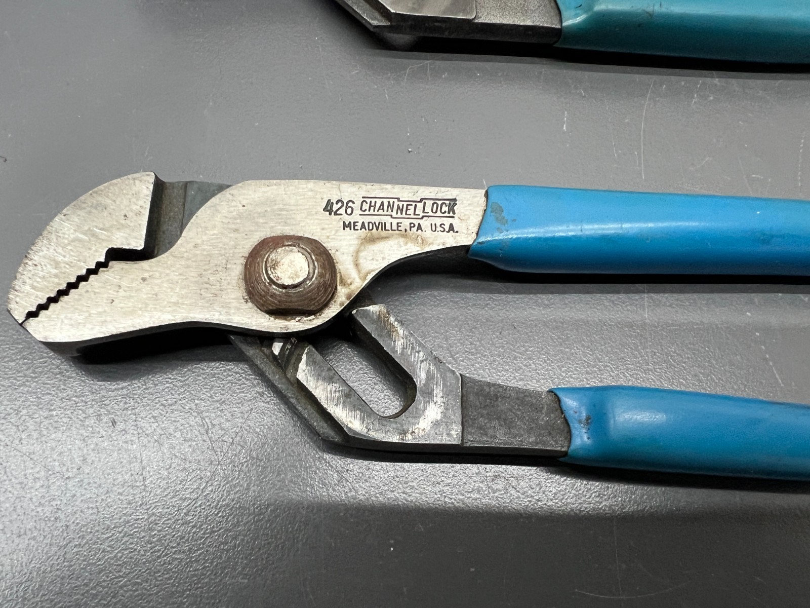 (t) VINTAGE CHANNELLOCK MEADVILLE 426 TONGUE GROOVE PLIERS 2pc SET – USA