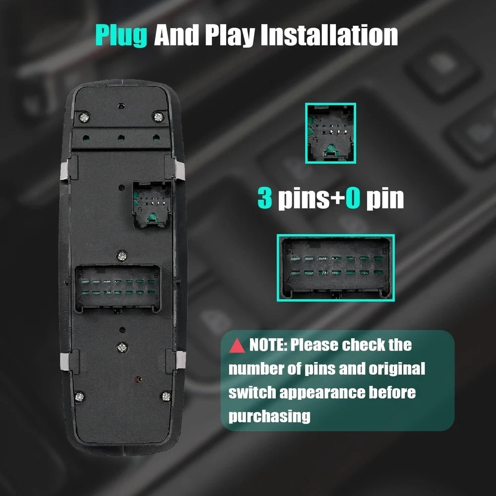 Driver Side Master Power Window Control Switch for 2012-2019 Dodge Grand Caravan