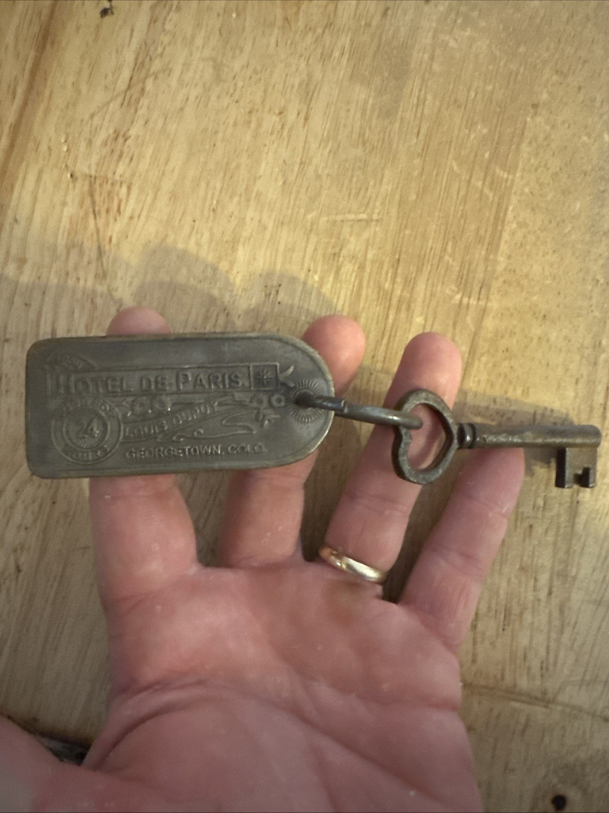Heart Key Brass Tag Victorian Skeleton Set Brothel Collector Colorado NSFW GIFT
