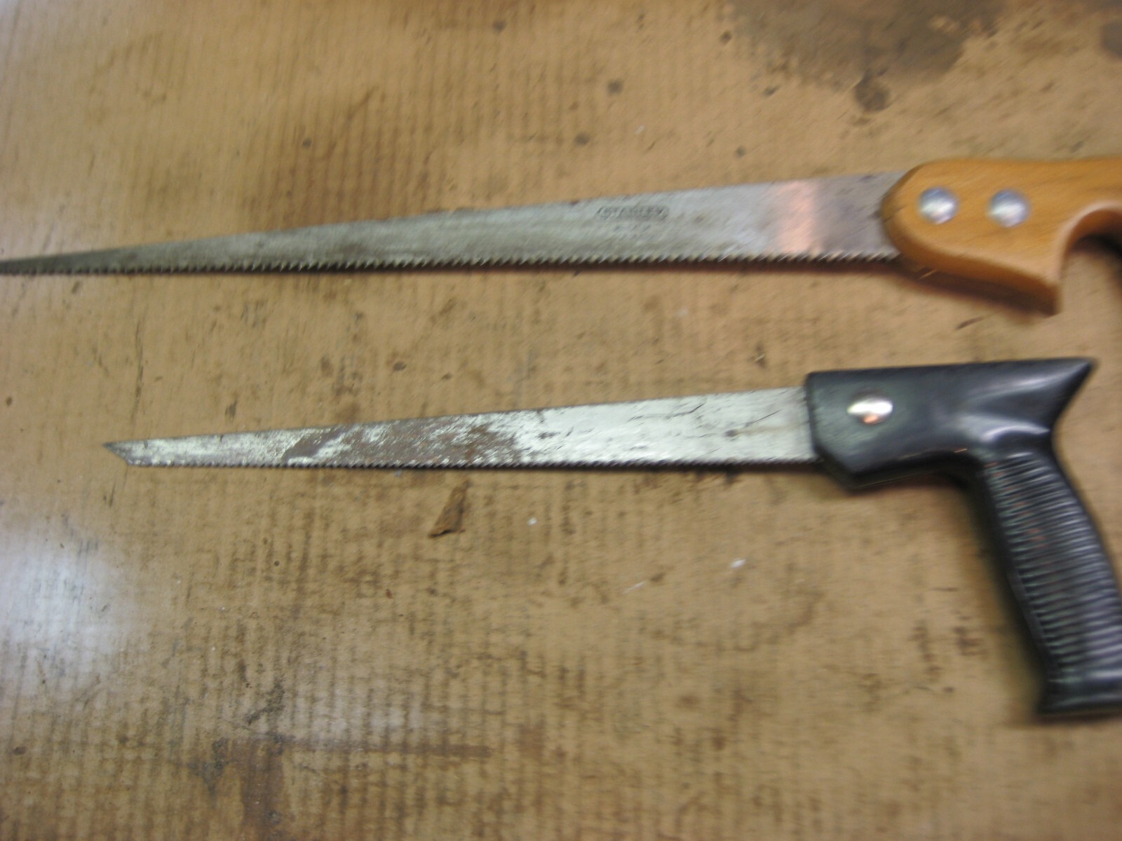 Pair of Vtg KeyHole Saw Hand Saws Or Compass Saws Lot Of 2 one Stanley