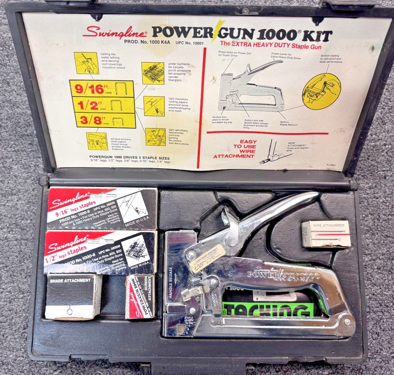 Swingline Power-Gun 1000 Staple-Gun Kit, USA